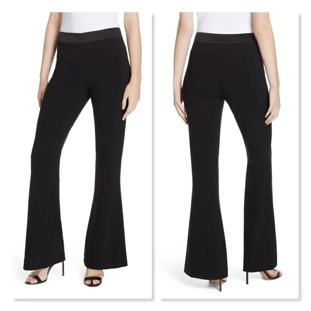 NEW! Diane von Furstenberg Garnett Flare Leg Pants - size 6 in Black